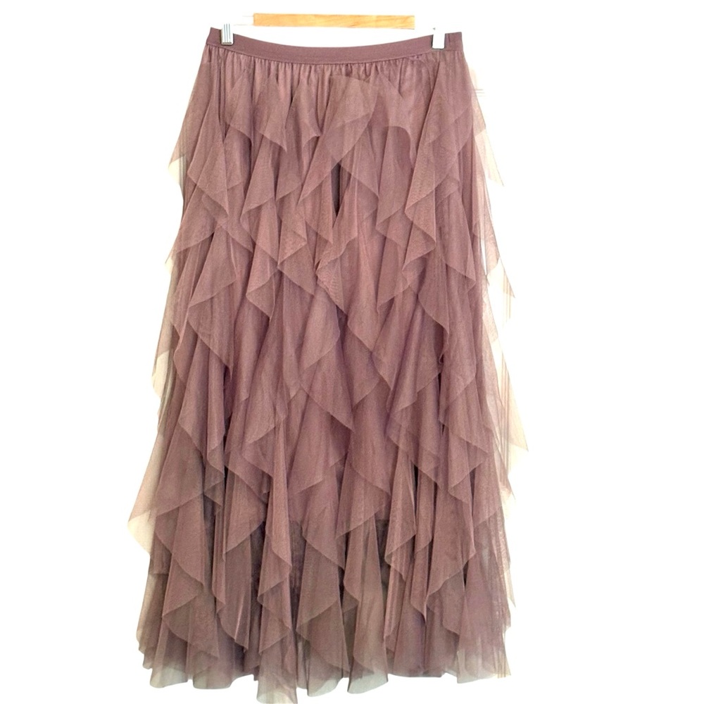 Soho Apparel Pink Tiered Maxi Skirt Night Out